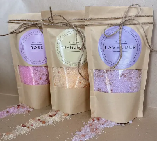 Sais de banho artesanais